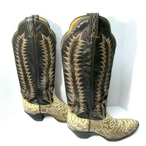 Vintage Tony Lama Python Cowboy Boots